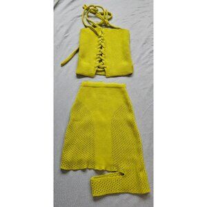 Shirt/Skirt Set, S, Neon yellow